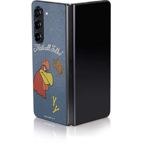 Looney Tunes Foghorn Leghorn Thats All Folks Galaxy Z Fold5 5G Skin